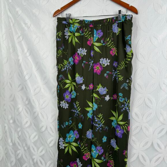 Linea by Louis Dell'Olio Petite Floral Chiffon Cropped Pants - Picture 3 of 8